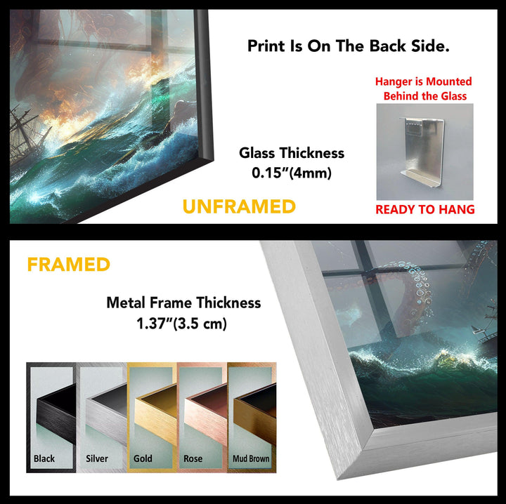 Kraken Tempered Glass Wall Art - MyPhotoStation