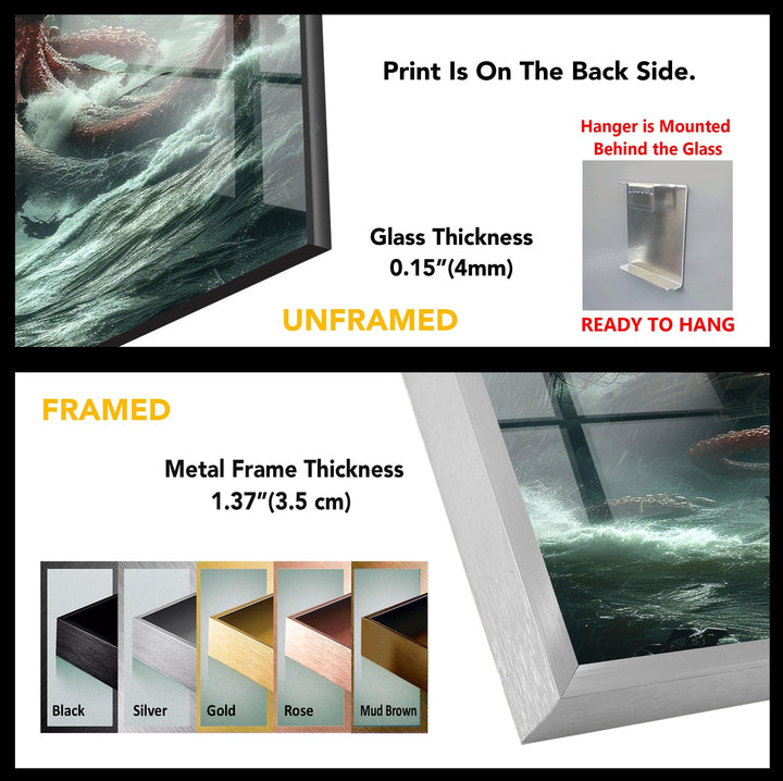 Kraken Tempered Glass Wall Art - MyPhotoStation