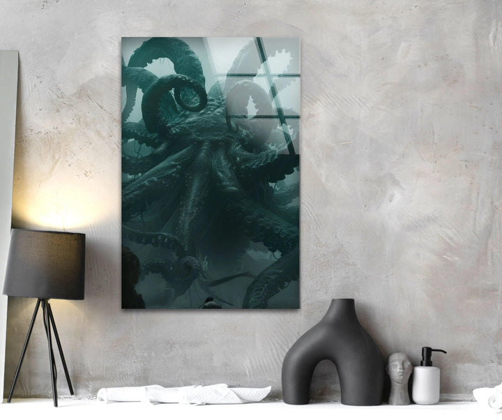 Big Kraken Glass Wall Art glass photo prints, glass picture prints
