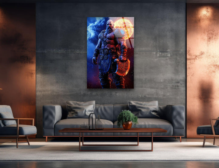 Kratos Glass Wall Art photo print on glass, prints on glass wall art
