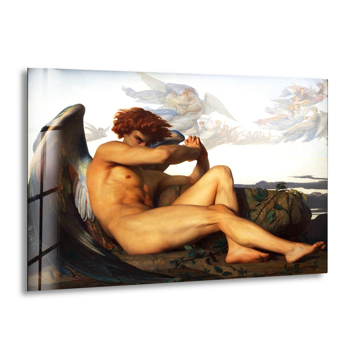 Gefallener Engel Glaswandkunst