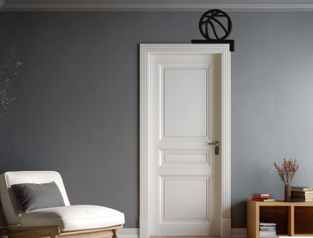 Laser-cut basketball metal wall décor for modern homes