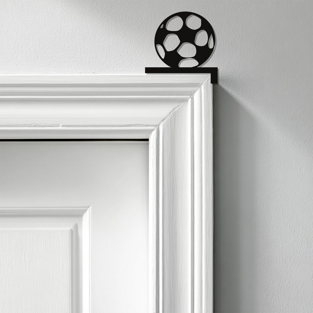 Black soccer wall art metal decoration for modern homes