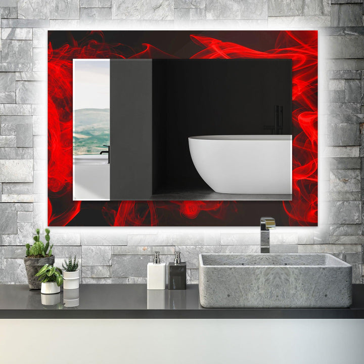 Red & Black Wall Mirror gold floor mirror
