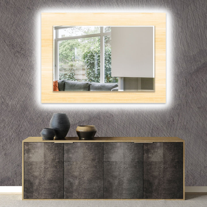 Brown Wooden Design Wall Mirrors Small Mirror
