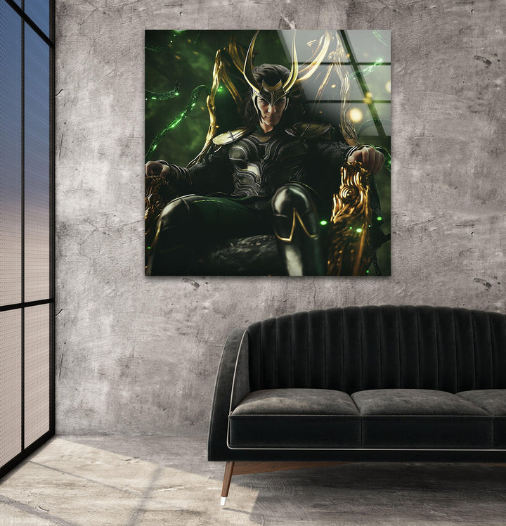 Gold Loki Art Glass Wall Art glass photo prints, glass picture prints

