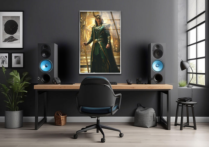 Loki Art Glass Wall Art print picture on glass, Tempered Glass Wall Art
