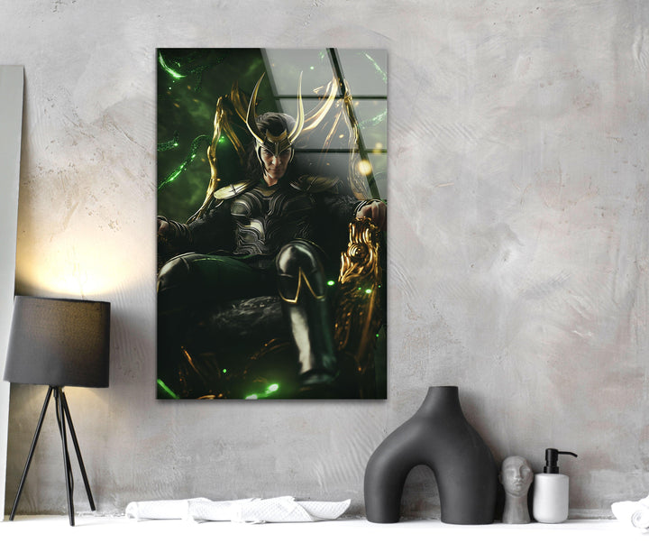 Gold Loki Art Glass Wall Art large glass photo prints, glass wall photos
