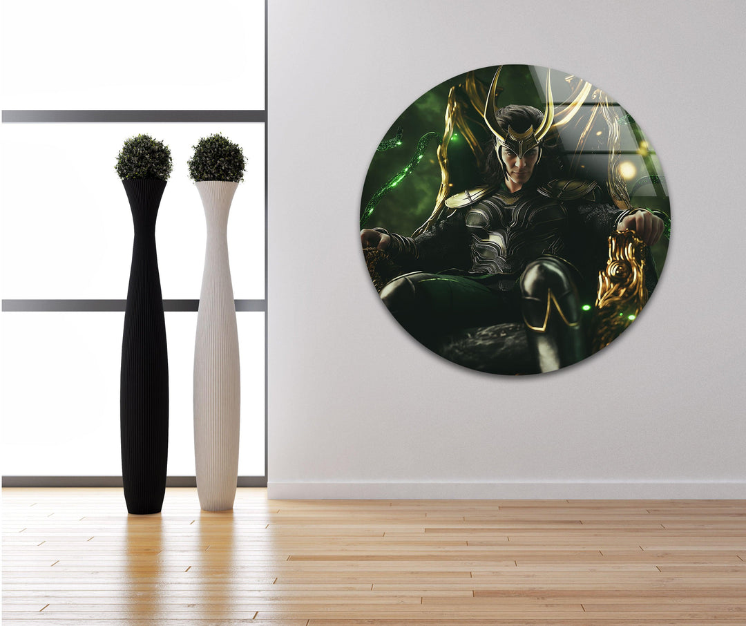 Gold Loki Art Glass Wall Art print on glass, glass printed photos
