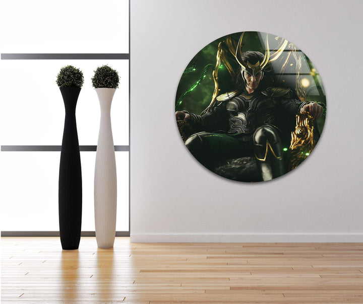 Gold Loki Art Glass Wall Art print on glass, glass printed photos
