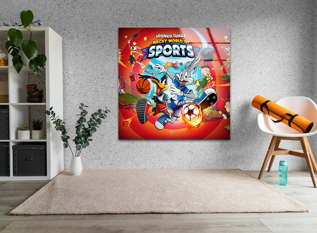 A stunning animation art composition filled with dynamic cartoon visuals and bold color contrasts

