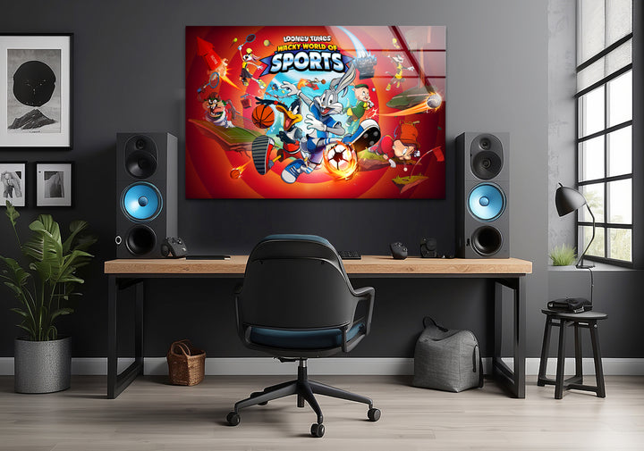 Lively cartoon art showcasing a delightful animated scene filled with motion and creative flair

