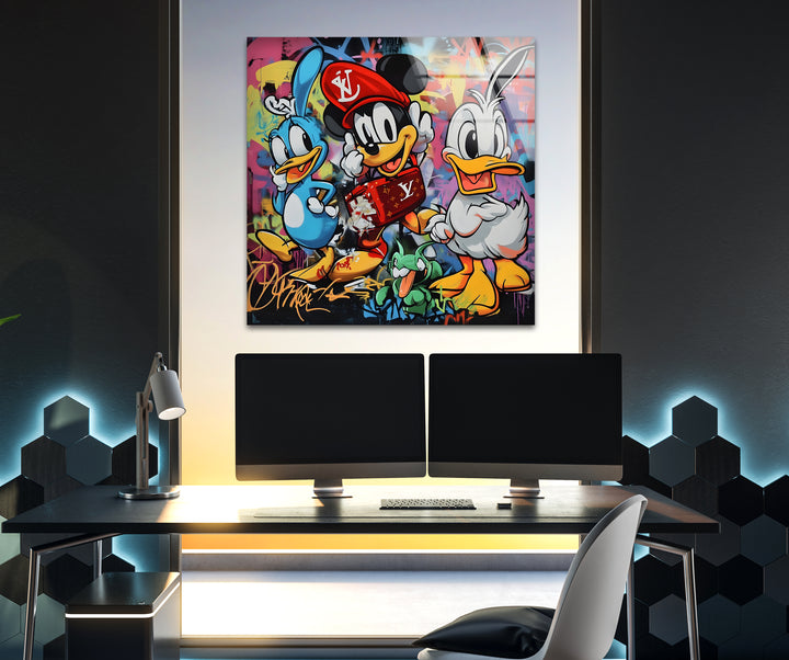 Looney Tunes Glass Wall Art glass image printing, glass prints from photos