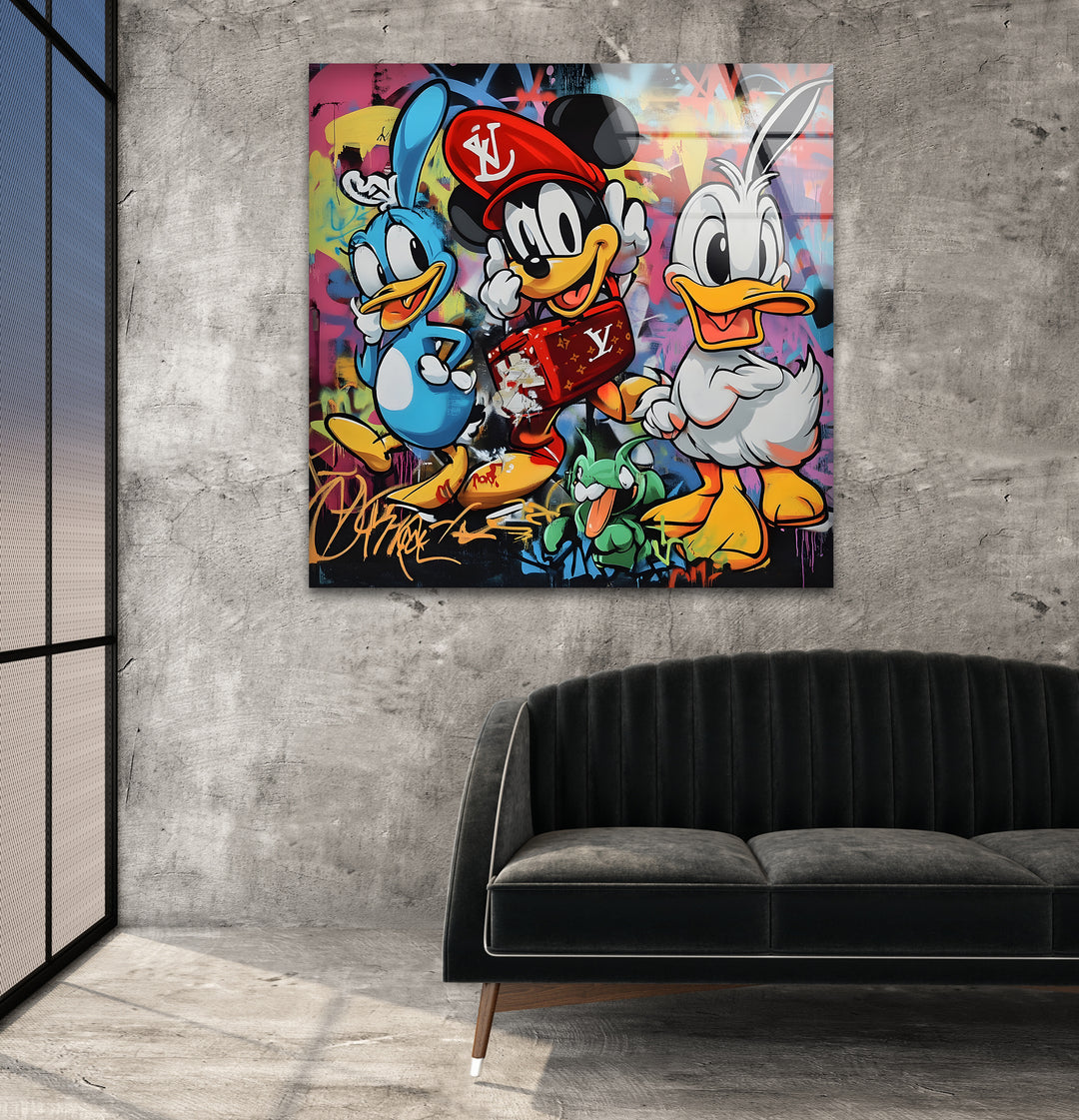 Looney Tunes Glass Wall Art custom glass pictures, glass art prints