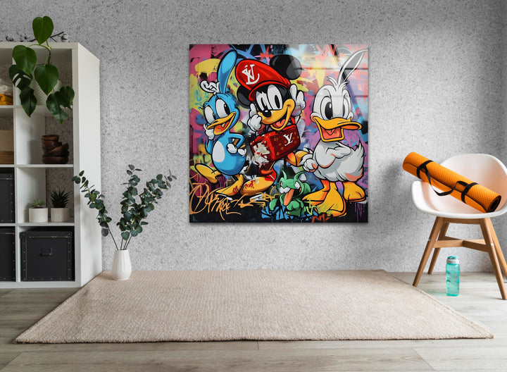 Looney Tunes Glass Wall Art photo print on glass, prints on glass wall art