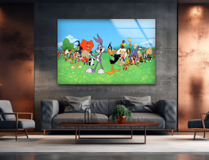 Whimsical cartoon art displaying a playful animated world bursting with imagination and color

