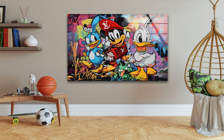 Looney Tunes Glass Wall Art glass art painting, glass art for the Wall