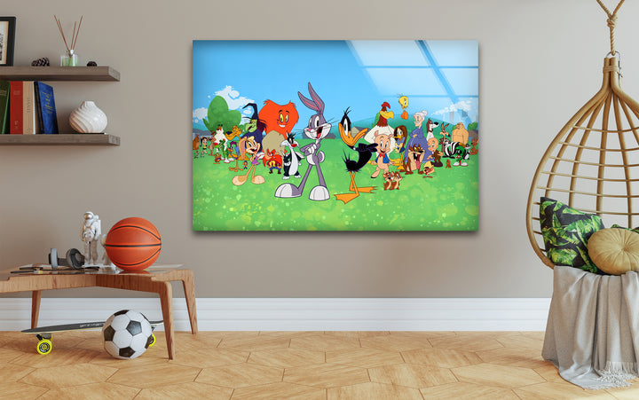 Bright animation art showcasing a joyful cartoon environment filled with captivating designs


