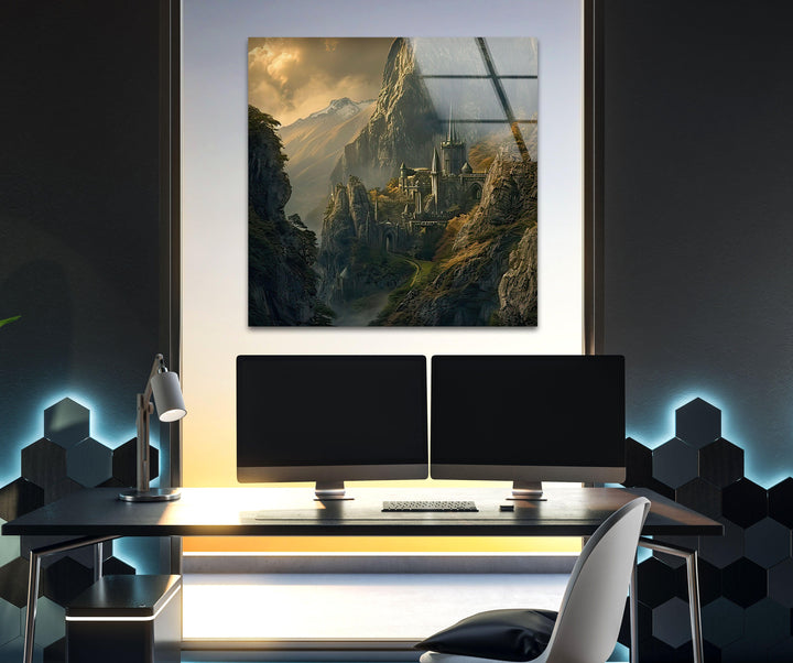 Lord of The Rings Castle Glass Wall Art art glass wall art, glass wall art pictures
