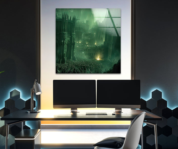 Lord of The Rings War Glass Wall Art custom glass photo prints, large glass prints
