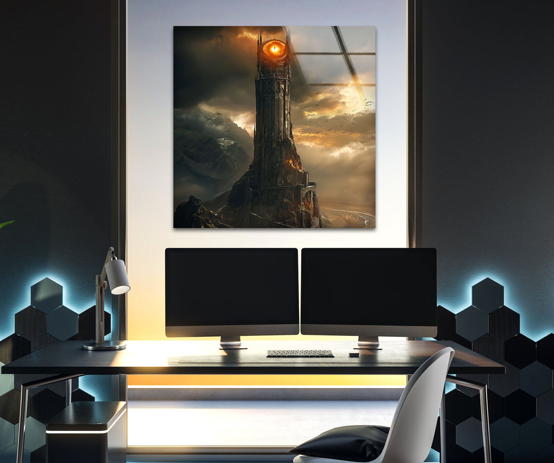 Lord of The Rings Great Eye Glass Wall Art photo print on glass, prints on glass wall art
