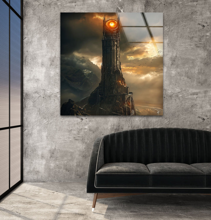 Lord of The Rings Great Eye Glass Wall Art custom glass photo prints, large glass prints
