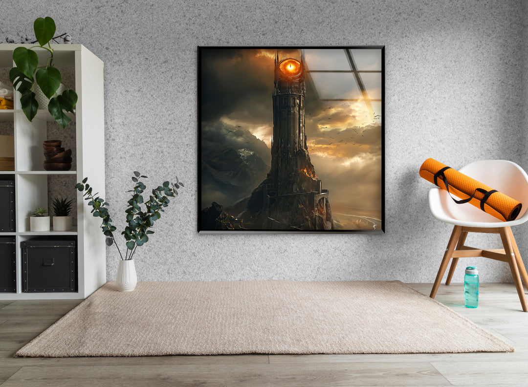Lord of The Rings Great Eye Glass Wall Art custom glass pictures, glass art prints
