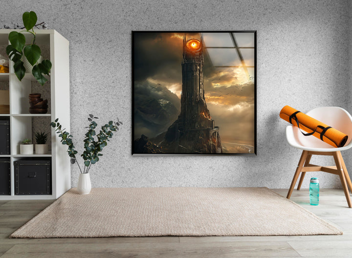 Lord of The Rings Great Eye Glass Wall Art custom glass pictures, glass art prints
