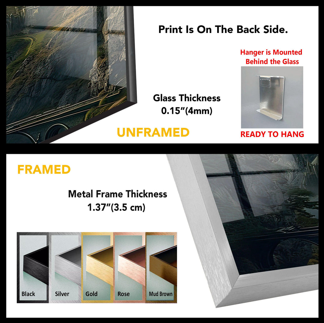 Lord of The Rings Castle Glass Wall Art