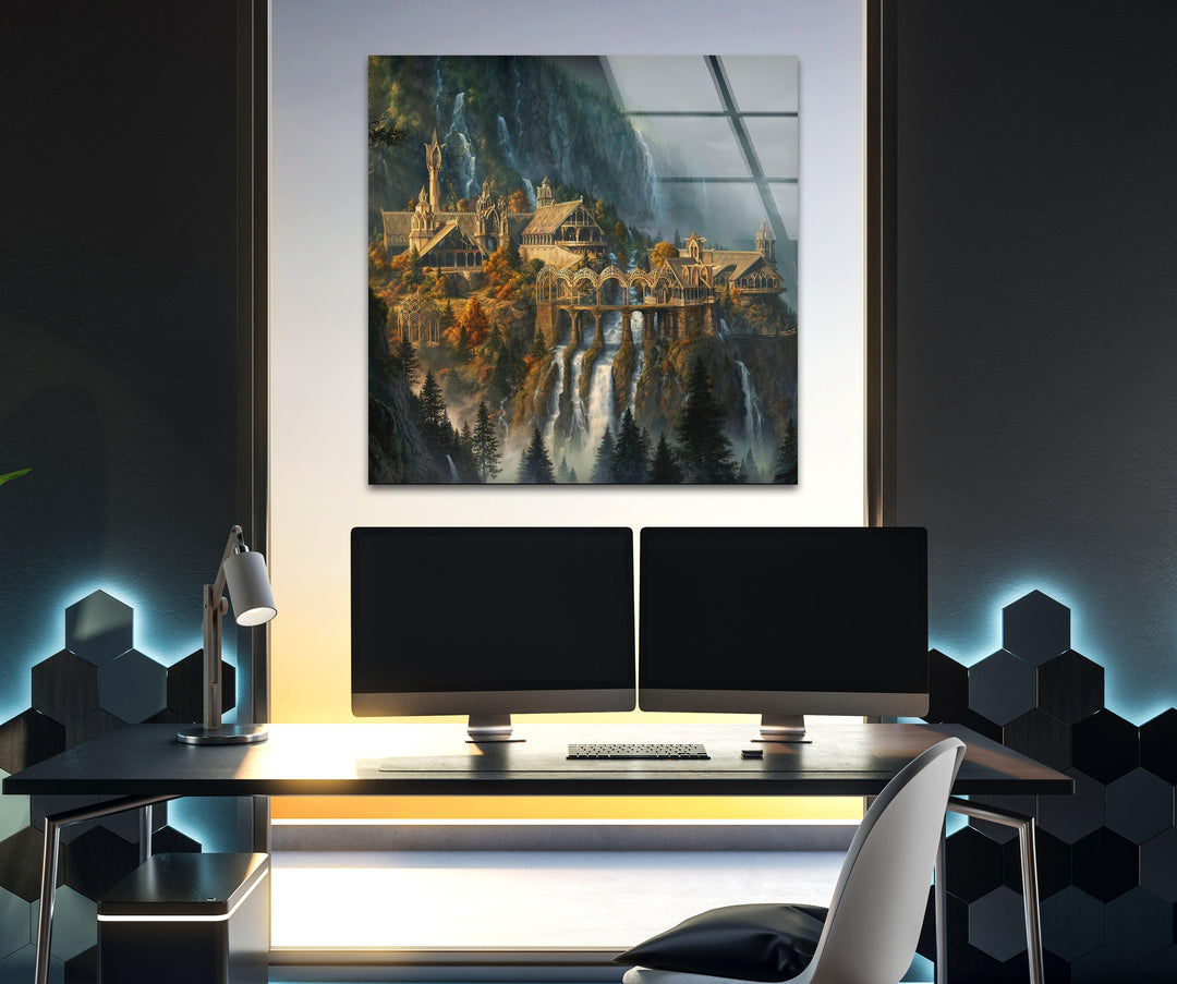 Lord Of The Rings Rivendell Tempered Glass Wall Art - MyPhotoStation