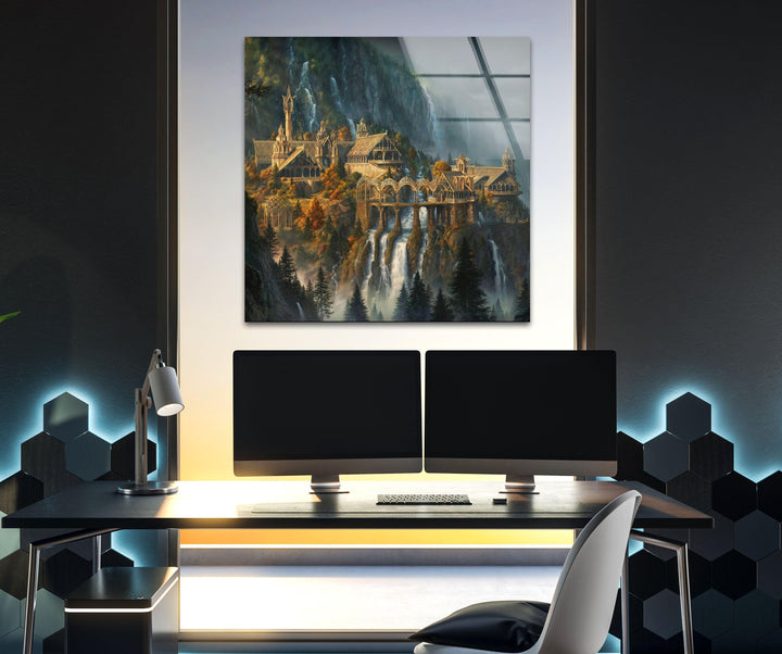 Lord Of The Rings Rivendell Tempered Glass Wall Art - MyPhotoStation