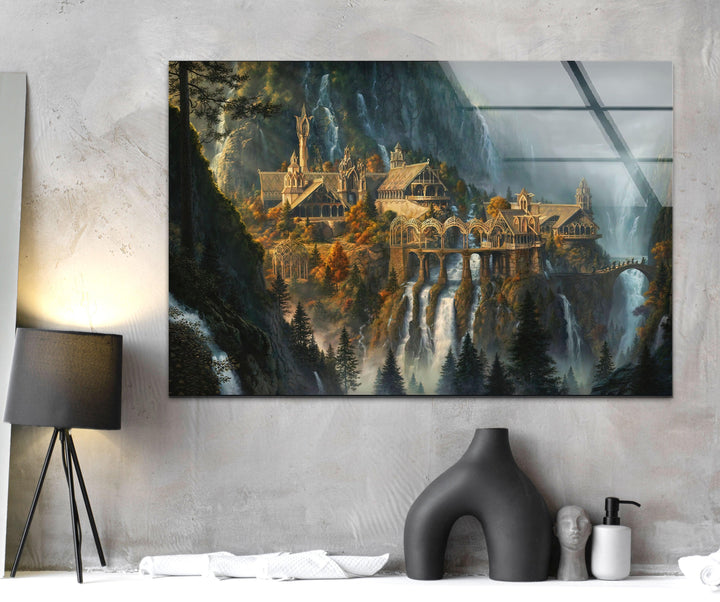 Lord Of The Rings Rivendell Tempered Glass Wall Art - MyPhotoStation