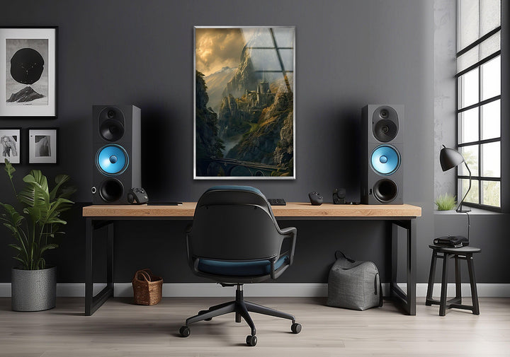 Lord of The Rings Castle Glass Wall Art Glass Printing Wall Art, Print photos on glass
