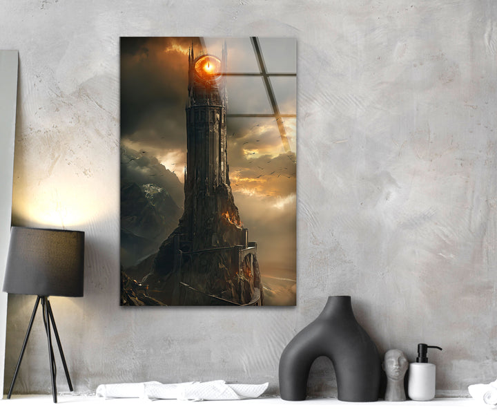 Lord of The Rings Great Eye Glass Wall Art print on glass, glass printed photos
