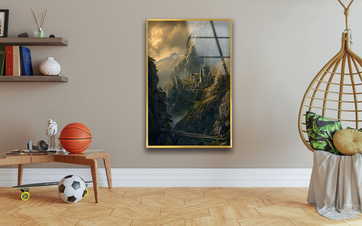 Lord of The Rings Castle Glass Wall Art glass pictures for Wall, glass prints wall art
