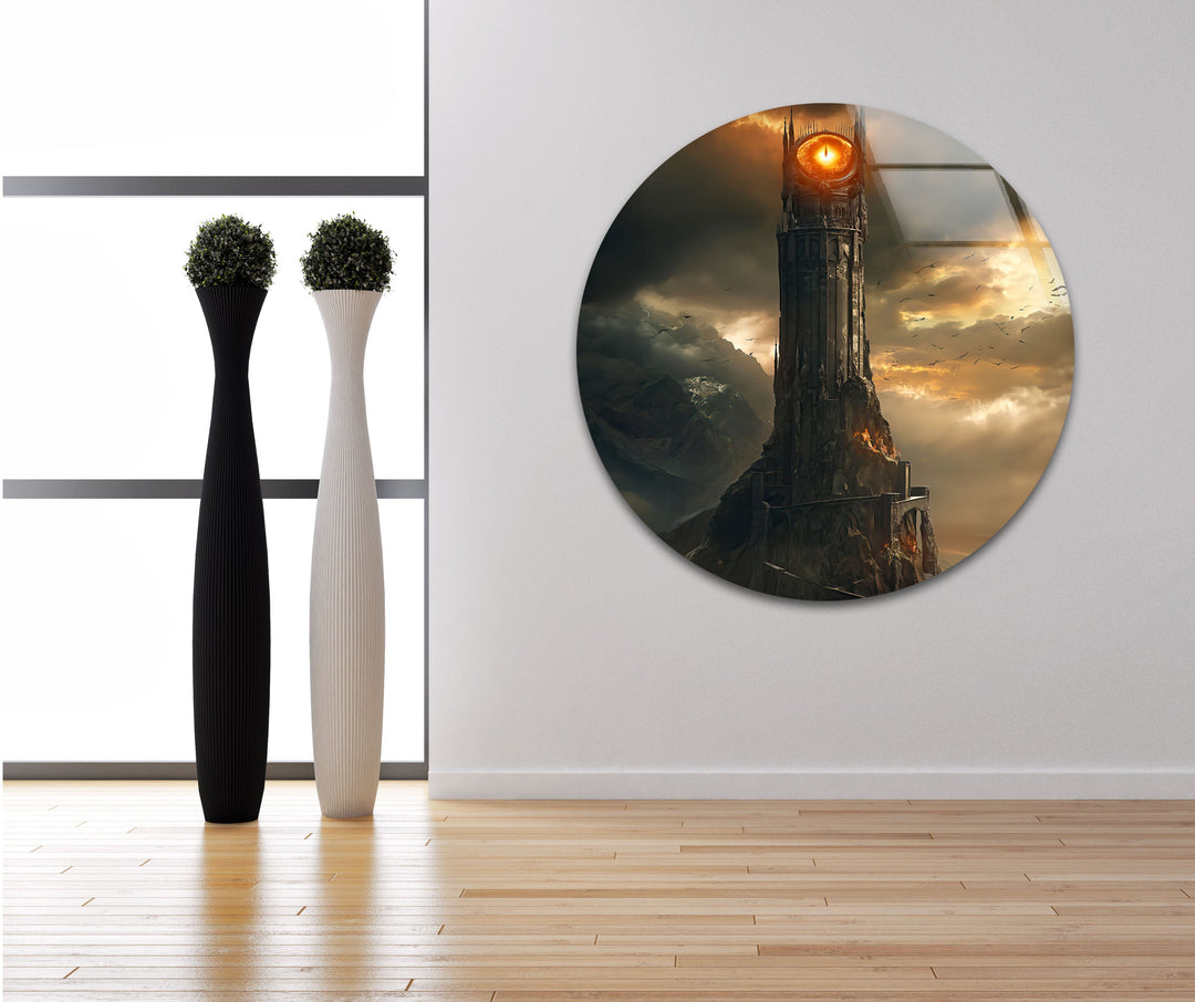Lord of The Rings Great Eye Glass Wall Art stained glass wall art, stained glass wall decor
