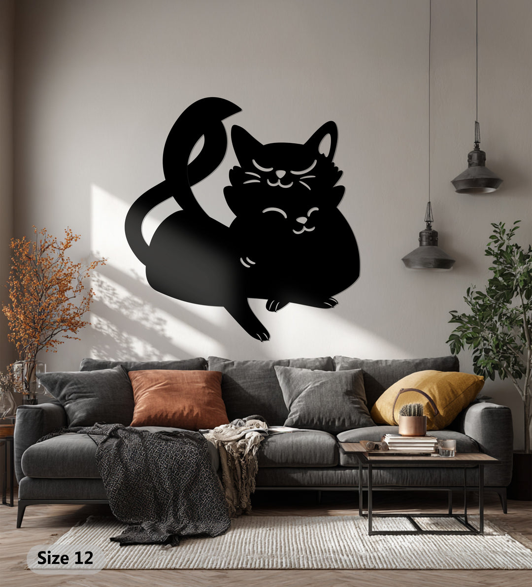 Contemporary cat silhouette wall art for cozy spaces
