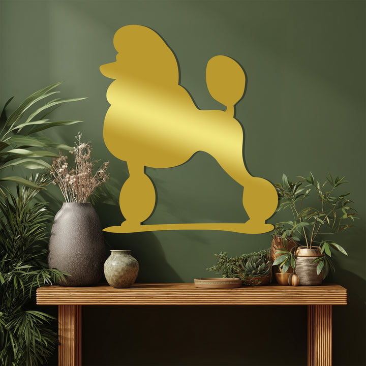 Minimalist poodle wall sculpture for modern home