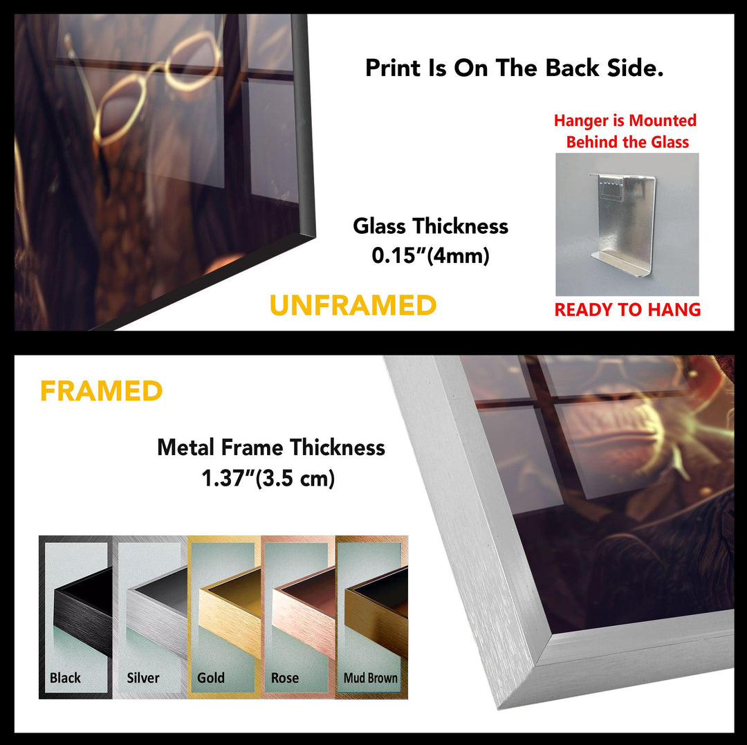 Mafia Monkeys Tempered Glass Wall Art - MyPhotoStation