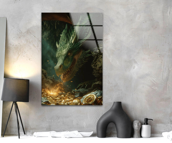 Majestic European Emerald Glass Wall Art Glass Printing Wall Art, Print photos on glass
