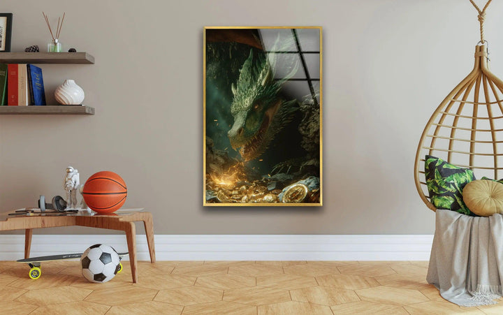 Majestic European Emerald Glass Wall Art stained glass wall art, stained glass wall decor
