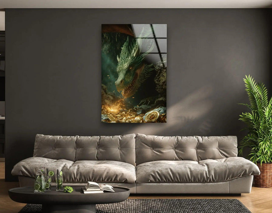 Majestic European Emerald Glass Wall Art print on glass, glass printed photos
