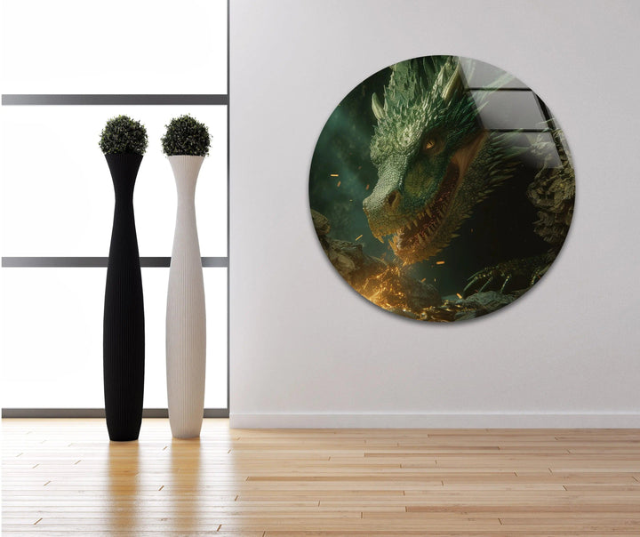 Majestic European Emerald Glass Wall Art glass art painting, glass art for the Wall
