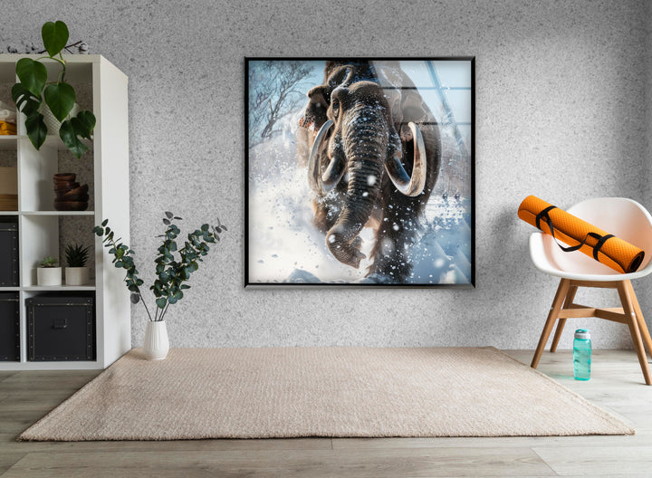 Mammoth Ice Glass Wall Art picture on glass wall art, photos printed on glass
