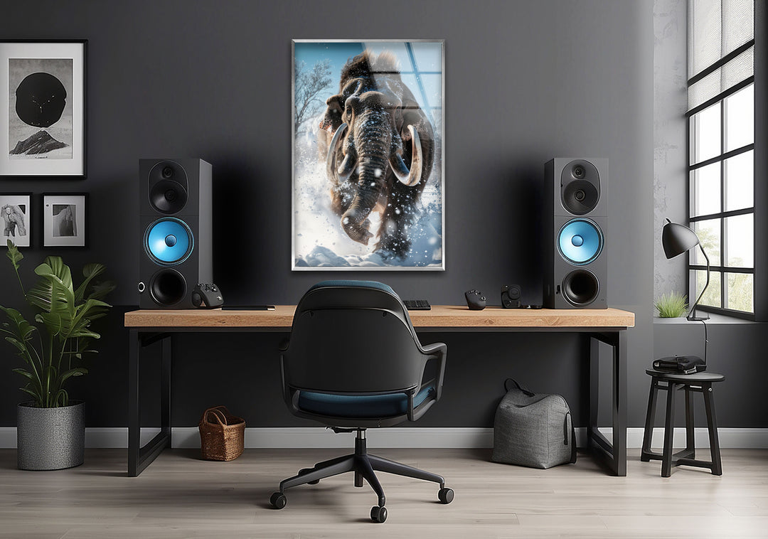 Mammoth Ice Glass Wall Art custom glass pictures, glass art prints
