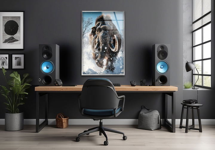 Mammoth Ice Glass Wall Art custom glass pictures, glass art prints
