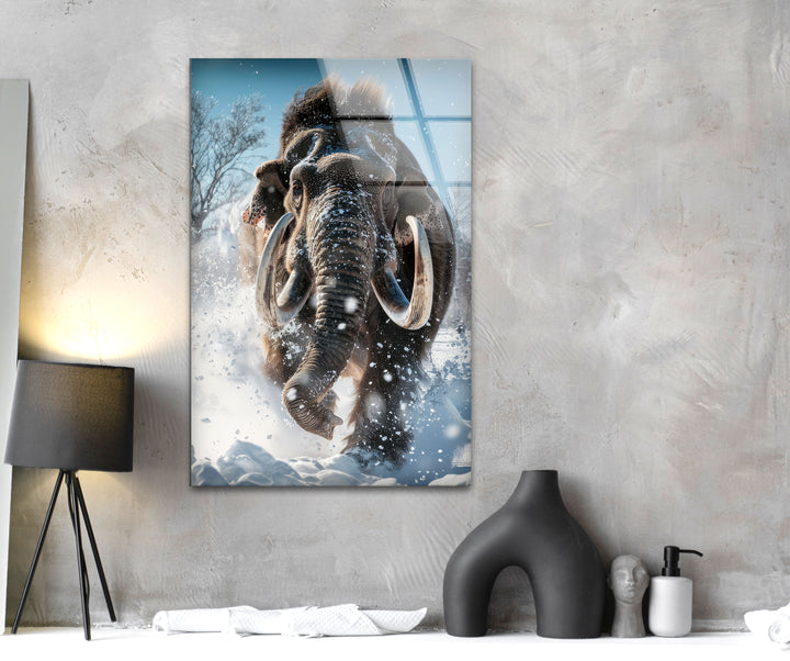 Mammoth Ice Glass Wall Art large glass photo prints, glass wall photos
