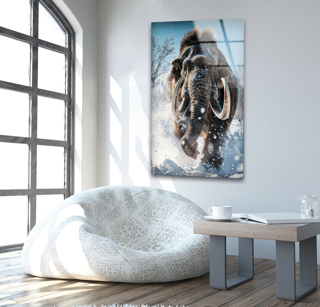 Mammoth Ice Glass Wall Art print on glass, glass printed photos
