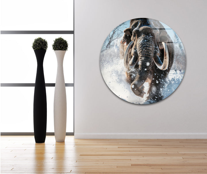 Mammoth Ice Glass Wall Art print picture on glass, Tempered Glass Wall Art
