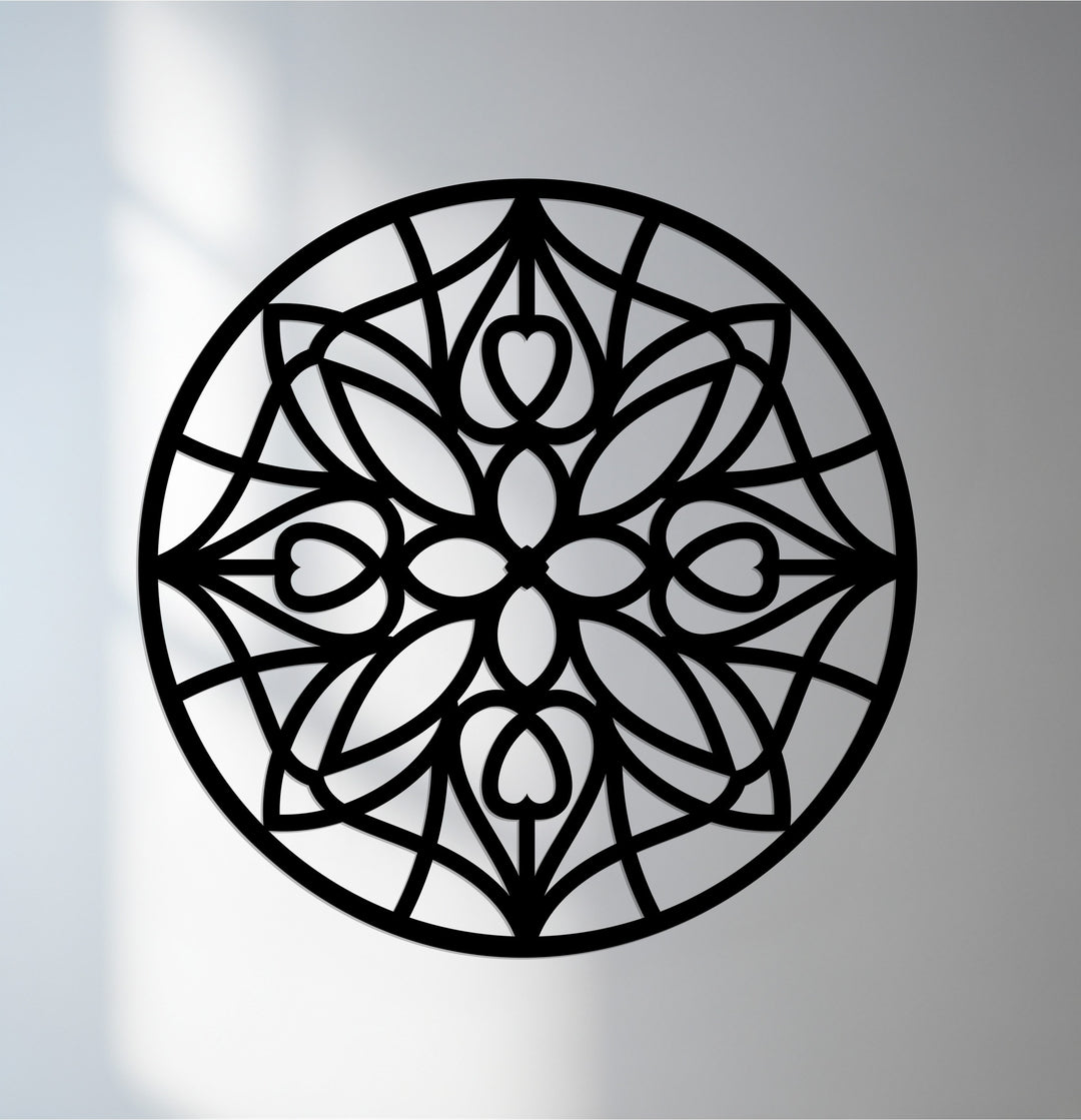Mandala metal wall art for modern boho home décor